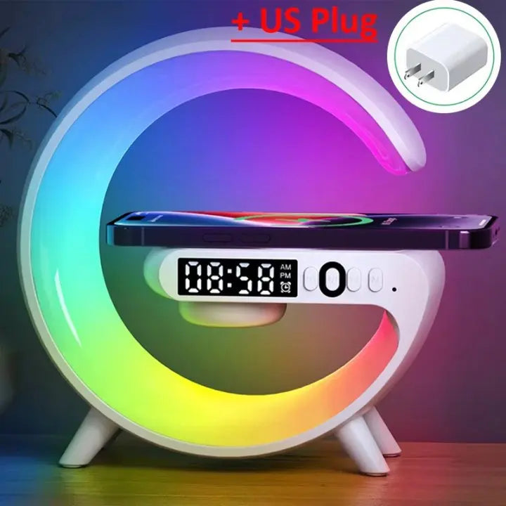 Sleek Wireless Charging Stand with RGB Alarm™