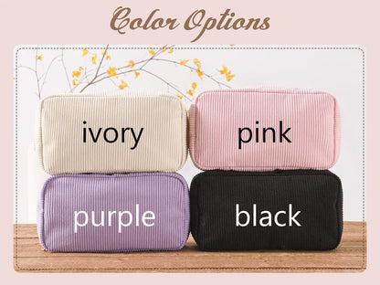 Customized Corduroy Makeup Bag